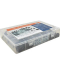 149 Piece Universal T Track and Jig Hardware Kit Featuring 1/4 Inch 20 TPI T Bolts in clear carry case with dividers