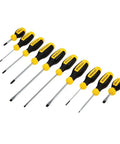 10 Piece Screwdriver Set With Magnetic Tips And Ergonomic Handles For Home Diy Projects And Quick Repairs Multi Color Pack