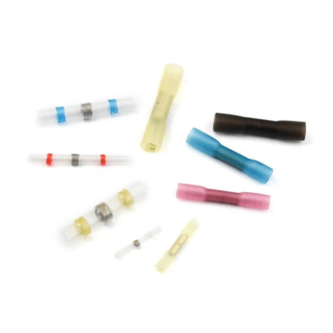 Cool 200 Pcs Thicken Wire Heat Shrink Butt Splice Connectors In 5 Sizes Solder Sleeve Cable Splice Crimp Terminals For AWG 22-10 Kit, assorted colors