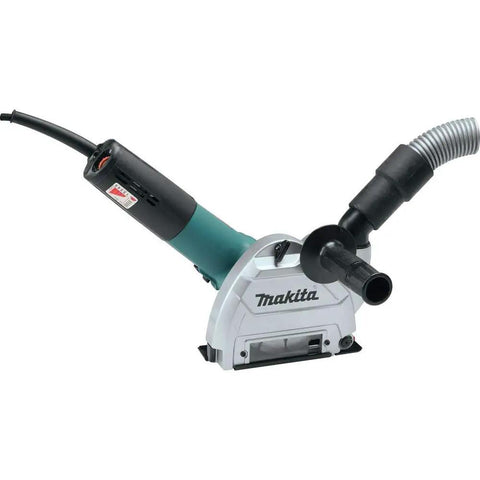 5-Inch SJS High Power Angle Grinder with 13 Amp Motor, variable speed, and mechanical clutch tech, pro-grade with hose attachment