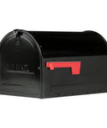 Marshall Locking Mailbox Large Black With Concealed Locking Compartment Rugged Rust Resistant Steel Construction Magnetic Latch