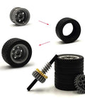 Technical Gears Axle Pin Connectors And Rack Gear Set With Rubble Wheels For Creative MOC Cars And STEM Builds, showing wheels and gears
