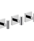 Tough As Nails Chrome Stainless Steel Robe Hooks Set 3 Pack Wall Mounted Towel Coat Hangers For Bathroom And Kitchen Rustproof