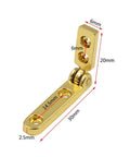 Gold 10 Pack 90 Degree Hinges For Wooden Boxes And Jewelry Boxes Chest And Cabinet Hardware With Screws Zinc Alloy 30x20x6mm