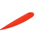 Orange seam creaser and point turner for sewing, lightweight tool to turn points, create crisp seams, and guide fabric stitching.