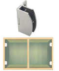 90 Degree Glass Door Hinge With Adjustable Clamp For 5 to 8mm Glass, Zinc Alloy Durable Pet Door Hinge, Easy No Drill Install, Frameless