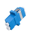 50 Pack LC Duplex Singlemode Fiber Optic Coupler Adapter Set for hooking up two LC patch cords, blue casing with ceramic tube