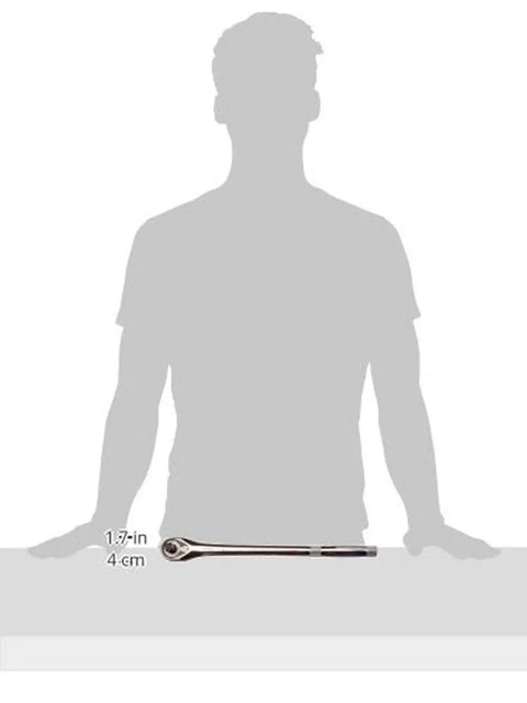 Pro Grade Workhorse Pear Head Ratchet With A Fifteen Inch Long Handle And Half Inch Drive on white background
