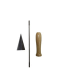 Pro Grade Graphite Glassblowing Casting Plate with hexagonal pyramid, reamer, and handle for lampworking and casting