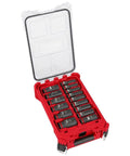 Shockwave Impact Duty Half Inch Drive Socket Set SAE Fifteen Piece DT 49 66 6802 Pro Grade in ergonomic red and black case