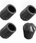 1.97 Inch Metal Furniture Connector Brackets For Modular Cube Storage Systems Black Polyester Coated Hardware Kit, leg sleeve view