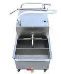 Commercial Fryer Oil Filter Machine 110V 550W Portable Cart For Restaurants with stainless steel design and filtration system.