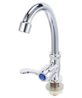 ibasenice Plastic Kitchen Water Faucet, Vertical Sink Tap with 2cm Base, shiny chrome faucet with blue handle detail