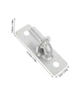 Heavy Duty Wall Mount Gate Hinges Built Tough Galvanized Steel Rust Proof Fence Hardware With Screws For Barn Doors And Exterior Wood Gates Smooth Quiet Swinging All Weather Ready, showing galvanized steel hinge with dimensions.