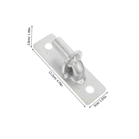 Heavy Duty Wall Mount Gate Hinges Built Tough Galvanized Steel Rust Proof Fence Hardware With Screws For Barn Doors And Exterior Wood Gates Smooth Quiet Swinging All Weather Ready, showing galvanized steel hinge with dimensions.