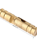 Close-up of Mini Brass Barrel Hinges Hidden Concealed 20Pcs for Jewelry Keepsake Boxes and Small Cabinets, 4mm diameter, 0.79 inch length.