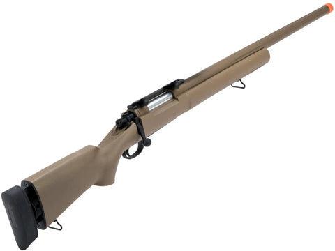 Mil Sim M24 Style Airsoft Rifle With Cycling Action Elite Scout Build Tan Fluted Barrel Rifle Only