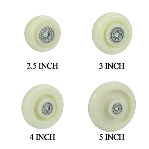 4 Pack Beefy Nylon Caster Wheels For Industrial Use 2.5 3 4 5 Inch Sliding Swivel Furniture Casters Replacement