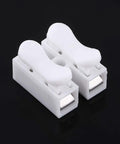 Spring Clamp Terminal Wire Connector Pack 100 Quick Release 2 Pin 10A 220V White Cable Connector for Wiring Harness