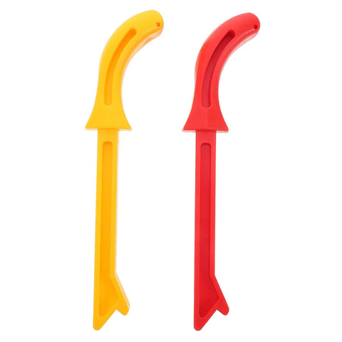 Two Piece Woodworking Safety Push Sticks Set Ergonomic Red Push Blocks For Table Saw And Router Table Durable Construction And User Friendly Design Essential Carpentry Safety Tools