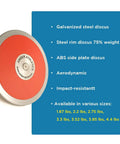 70 Percent Rim Weight Discus With Galvanized Steel Rim And ABS Plates Pro Grade Balance For Consistent Throws 0.85 Kg