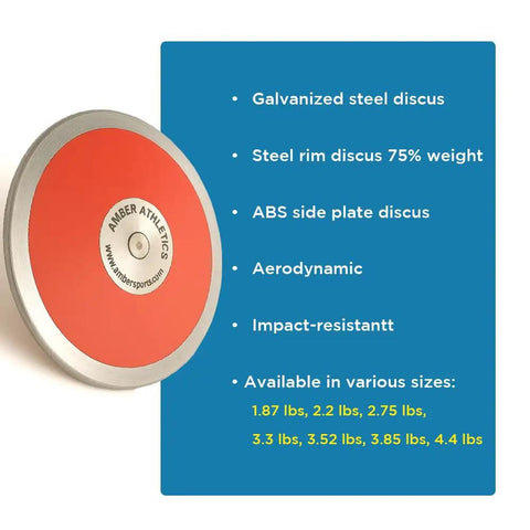 70 Percent Rim Weight Discus With Galvanized Steel Rim And ABS Plates Pro Grade Balance For Consistent Throws 0.85 Kg