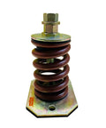 Tough As Nails Open Spring Mount Vibration Isolator With Rock Solid Six Millimeter Rubber Pad and One Inch Deflection for Heavy Equipment, showing detailed spring design.