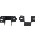 Heavy Lifter Bed Rail Fitting Kit 4 Pack Black Anti Rust Bed Frame Brackets U Shape close-up of two black steel connectors
