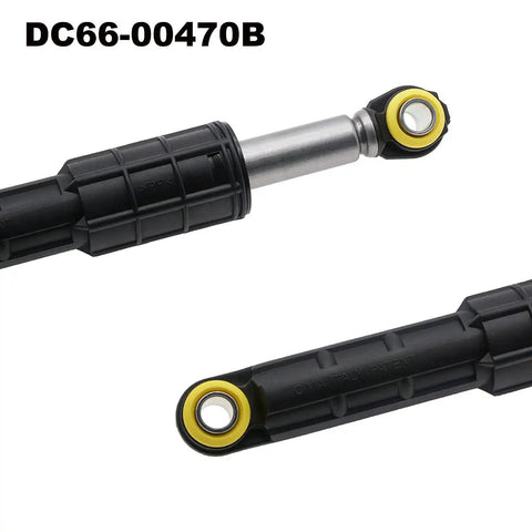 Close-up of black and yellow shock absorber, Pack Of 4 Washer Shock Absorbers For Samsung Washers To Stop The Shake Front Black And Rear Yellow Replacement Kit Replaces AP4206426 2020946 DC66-00470A DC66-00470B DC66-00650C DC66-00650D