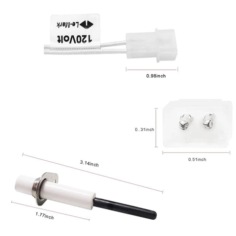Silicon Nitride Hot Surface Ignitor For 120V Furnaces Replacement LH33ZG001 20165703S 20165703 601TB 20165702 20165702S IGN02004 Compatible With Goodman Amana Janitrol