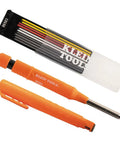 Tough As Nails Mechanical Carpenter Pencil Featuring Integrated Sharpener Plus Ten Pack Assorted Color Leads For Deep Layout Marking On Woodwork And Job Sites.
