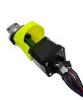 Game Changing Universal Pellet Extruder Kit For 3D Printer Filament Production with yellow housing and colorful wiring.