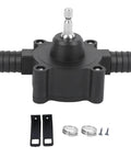 Mini Portable Centrifugal Water Pump Self Priming Handy Drill Powered For Quick Water Transfer Durable Plastic And Stainless Steel Build Great For Industrial And DIY Jobs, black pump with hose fittings and mounting parts