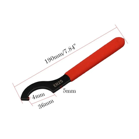 Hardcore Er25 Collet Wrench With Sweet Anti Slip Handle For Cnc Milling And Lathes Rock Solid Carbon Steel Chuck Spanner That Powers Through Tasks Without Breaking A Sweat