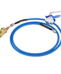 Blue Steel Core Flip Line Kit For Tree Climbers With Double Lock Carabiner Adjuster Adjustable Lanyard Low Stretch Cut Resistant