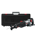 Top Tier 8.5 Amp Orbital Reciprocating Saw With Variable Speed Trigger and Lightning Fast Tool Free Blade Swaps for Slick Wood Cutting and Tough Demo Work in case.