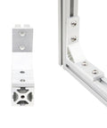 10 Pack 1 Inch Slot Aluminum Corner Brackets For 1010 And 2525 Extrusions With M6 Bolts And Nuts, installed on frame