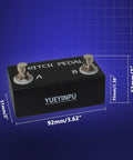 Momentary Dual Switches For Guitar Effect Pedal With TRS Cable, unlatching, black aluminum, 3.62 x 2 x 1.38 inches