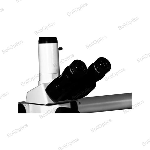 Five Head Multiview Teaching Microscope With Trinocular Eyepieces 40X To 1000X Magnification Led Illumination Infinity Plan Achromatic Objectives Abbe Condenser Colored Filters For Biology Lab close-up of trinocular eyepieces