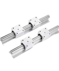 Premium SBR20 Linear Guide Rail Kit Includes 4 Matching Bearing Blocks For Smooth 3D Printer And CNC Machine Motion With Precision Steel Construction, steel rail and bearing blocks