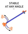 One Quarter Inch Threaded Flexible Cutting Fluid And Water Cooling Hose with angle adjustment and flat nozzle for CNC setup.
