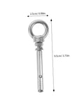 Heavy Duty Stainless Steel Eye Bolts Hanger Kit 5 Piece For Secure Lifting And Suspension 9.5cm x 2.5cm