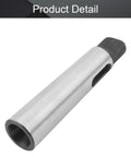 Metal Morse taper adapter reducing sleeve for lathes and drill presses; side view with through-hole