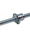 Heavy Duty SFU3205 Ball Screw With Kickass Precision And Smooth Linear Motion Built Durable For 3D Printers And Pro CNC Milling Setups At 1700 Millimeter Shaft Length, close-up of end with threaded shaft.
