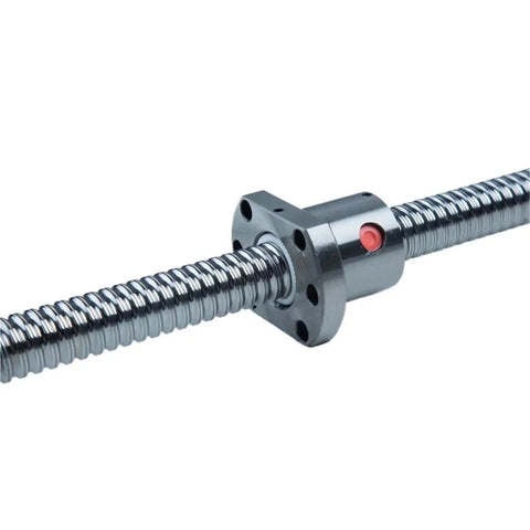 Heavy Duty SFU3205 Ball Screw With Kickass Precision And Smooth Linear Motion Built Durable For 3D Printers And Pro CNC Milling Setups At 1700 Millimeter Shaft Length, close-up of end with threaded shaft.