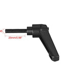 Adjustable Clamping Lever Handle M5 X 25mm Black Oxide Carbon Steel Male Threaded Stud Hand Knob With Locking Lever
