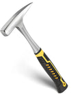 Heavy Duty 18oz Tinners Hammer For Sheet Metal And HVAC Installations with forged steel and shock reduction grip.