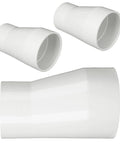 3 Pack 4 By 3 Inch PVC Pipe Fittings Eccentric Reducer Coupling Schedule 40 High Flow For Pool Spa DIY Plumbing Irrigation White