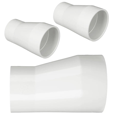 3 Pack 4 By 3 Inch PVC Pipe Fittings Eccentric Reducer Coupling Schedule 40 High Flow For Pool Spa DIY Plumbing Irrigation White