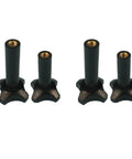 Black M8 Plastic Screw Nuts For Soft Ice Cream Machine Heavy Duty Replacement Parts, four fasteners in two sizes.